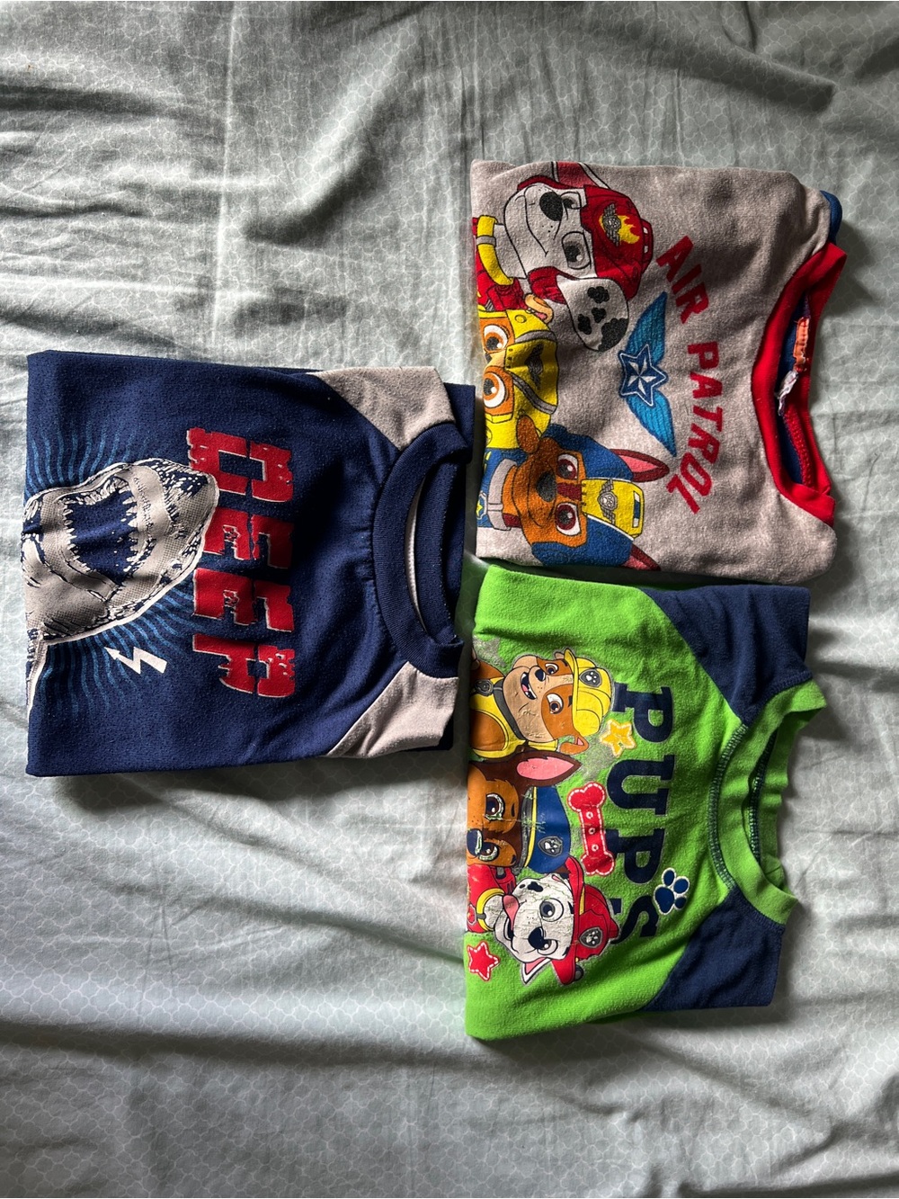 Boys PJ bundle Nickelodeon Paw Patrol Short & long Sleeve in Green, Navy & Gray